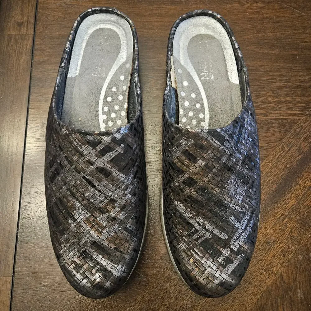 NAOT Lodos Slide Mule Women's Size 38/‎ US 7-7.5 Mixed Metallic Leather Slip On